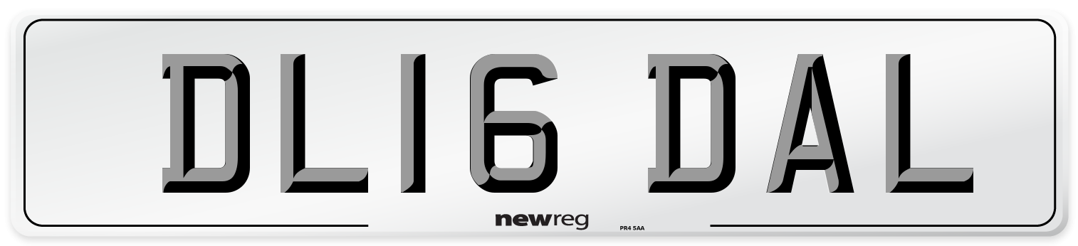 DL16 DAL Number Plate from New Reg
